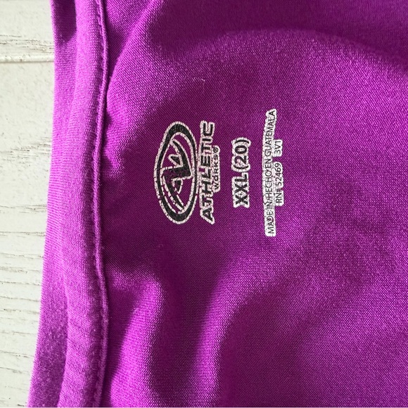 Athletic Works Purple V-Neck Short Sleeve Active Tee - Picture 2 of 3